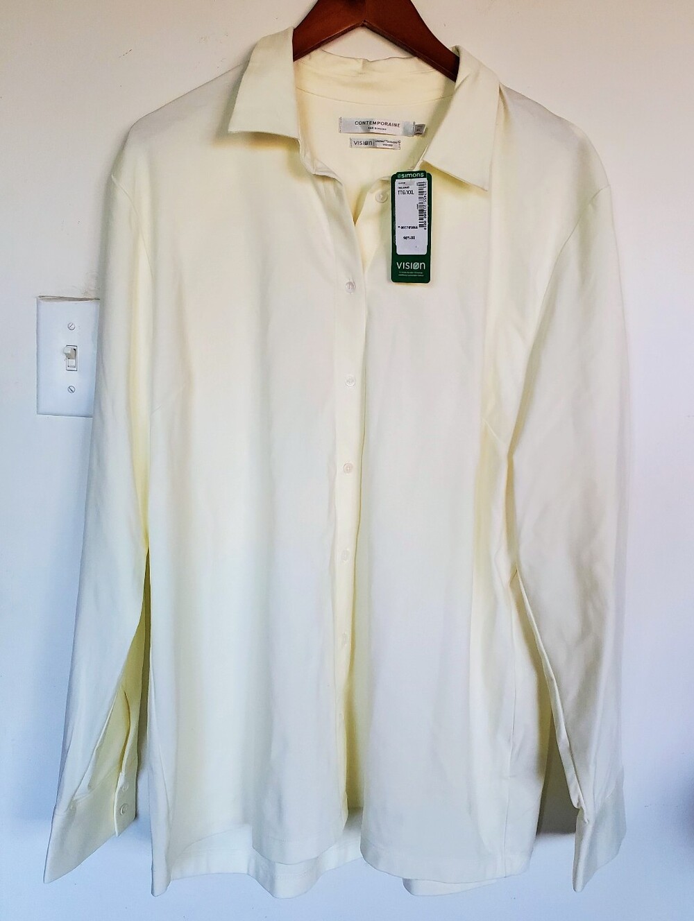 Women Cream Button-Up Shirt